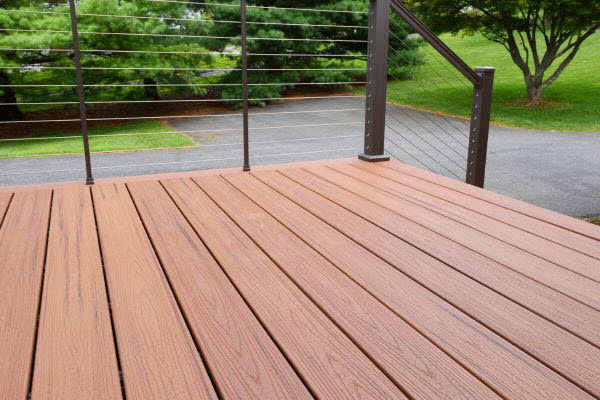 Recently Installed Timber Deck With Metal Balustrade